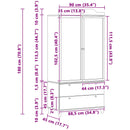 vidaXL Krétával Írt Dresser ROROS Fehér 90 x 45 x 180 cm Faanyag