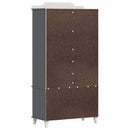 vidaXL Krétával Írt Dresser fiókkal polcokkal Szürke és fehér Faanyag