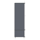 vidaXL Krétával Írt Dresser fiókkal polcokkal Szürke és fehér Faanyag