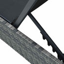 vidaXL Napozó párnával 1-személy Szürke 60 x 200 x 27cm polirattan