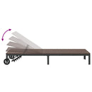 vidaXL Napozóágy 1-személy Barna 60 x 200 x 27cm polirattan