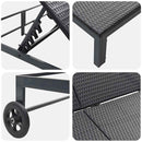 vidaXL Napozóágy Fekete 206 x 115 x 75 cm polirattan