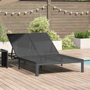 vidaXL Napozóágy Fekete 206 x 115 x 75 cm polirattan