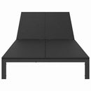 vidaXL Napozóágy Fekete 206 x 115 x 75 cm polirattan