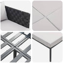 vidaXL Napozóágy párnával 2-személy Antracit 115 x 153 x 69.5cm Acél