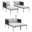 vidaXL Napozóágy párnával 2-személy Antracit 115 x 153 x 69.5cm Acél