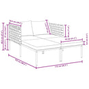 vidaXL Napozóágy párnával 2-személy Antracit 115 x 153 x 69.5cm Acél