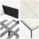 vidaXL Napozóágy párnával 2-személy Antracit 115 x 153 x 69.5cm Acél