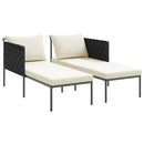 vidaXL Napozóágy párnával 2-személy Antracit 115 x 153 x 69.5cm Acél