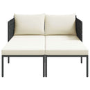 vidaXL Napozóágy párnával 2-személy Antracit 115 x 153 x 69.5cm Acél