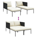 vidaXL Napozóágy párnával 2-személy Antracit 115 x 153 x 69.5cm Acél