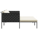 vidaXL Napozóágy párnával 2-személy Antracit 115 x 153 x 69.5cm Acél