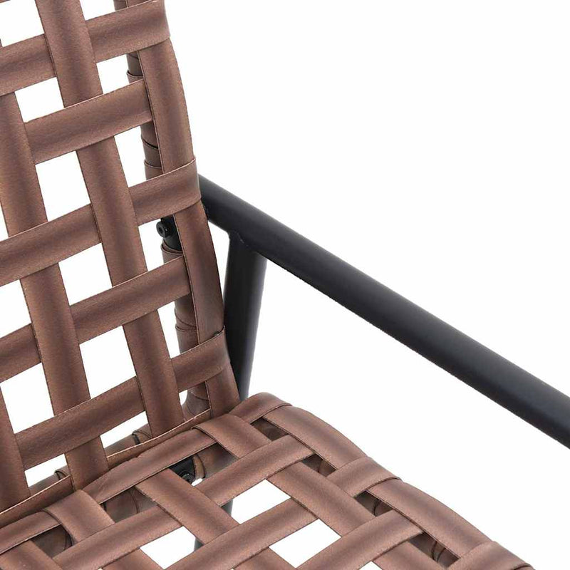 vidaXL Kerti Szék 2 pcs Fekete 79 x 56 x 73.5cm polirattan