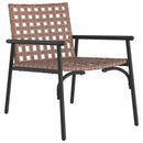 vidaXL Kerti Szék 2 pcs Barna 78 x 55,5 x 75,5 cm polirattan