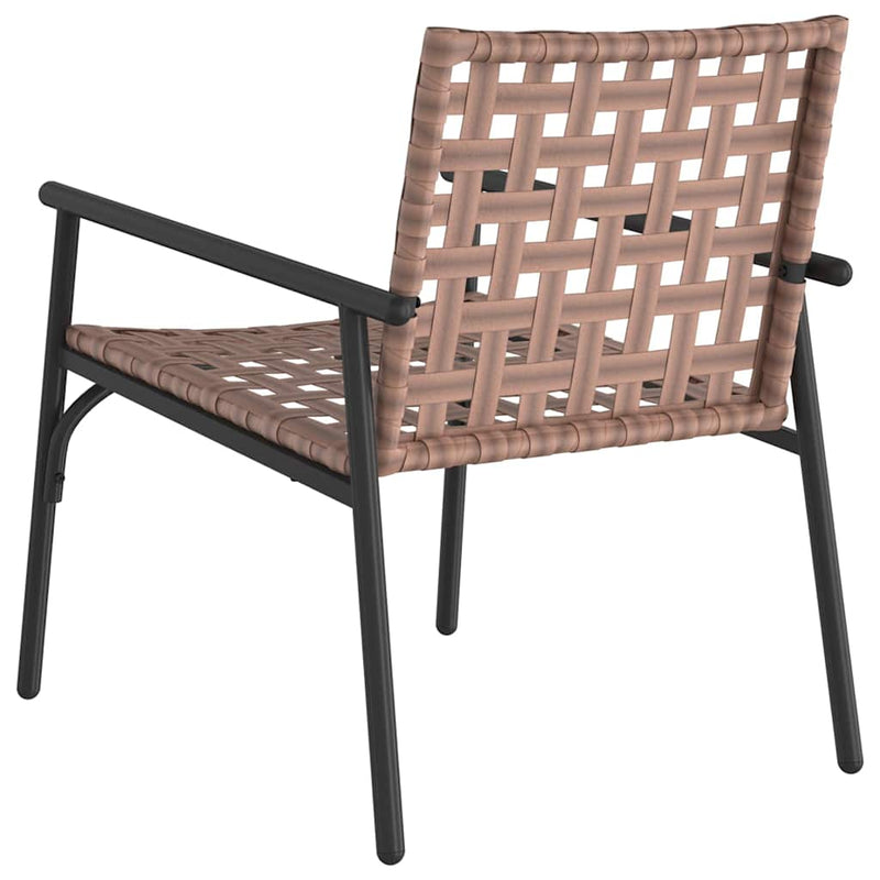 vidaXL Kerti Szék 2 pcs Fekete 79 x 56 x 73.5cm polirattan
