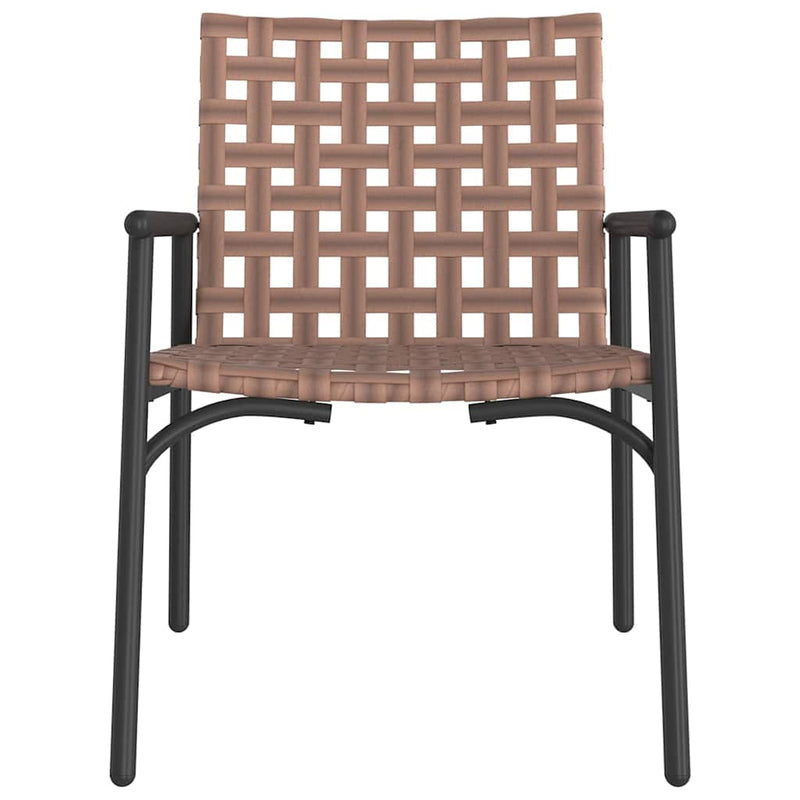 vidaXL Kerti Szék 2 pcs Fekete 79 x 56 x 73.5cm polirattan
