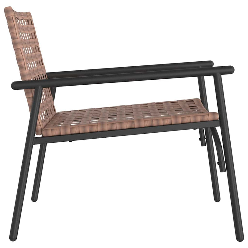 vidaXL Kerti Szék 2 pcs Fekete 79 x 56 x 73.5cm polirattan