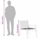 vidaXL Kerti Szék 2 pcs Barna 78 x 55,5 x 75,5 cm polirattan