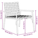vidaXL Kerti Szék 2 pcs Barna 78 x 55,5 x 75,5 cm polirattan