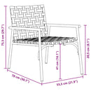 vidaXL Kerti Szék 2 pcs Fekete 79 x 56 x 73.5cm polirattan