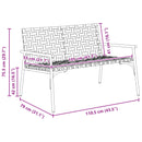 vidaXL Kerti Szék Fekete 113 x 79 x 75cm polirattan