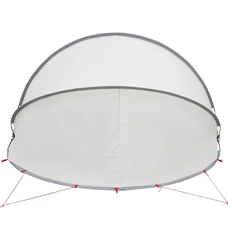 vidaXL Medence kupola Szürke és narancs 336 x 322 x 160 cm