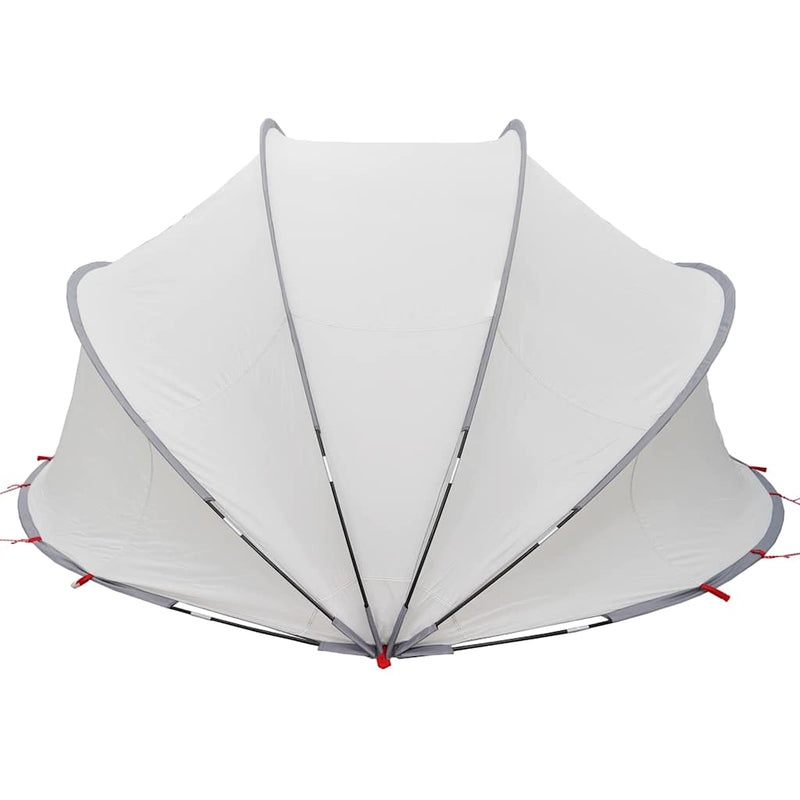 vidaXL Medence kupola Szürke és narancs 336 x 322 x 160 cm