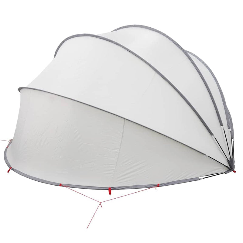 vidaXL Medence kupola Szürke és narancs 472 x 460 x 229 cm