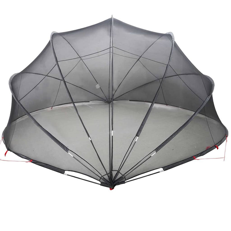 vidaXL Medence kupola Fekete 472 x 460 x 229 cm
