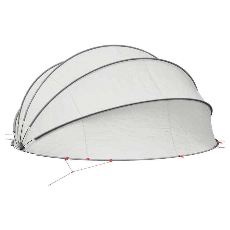 vidaXL Medence kupola Szürke és narancs 500 x 500 x 236 cm