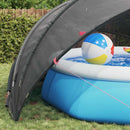 vidaXL Medence kupola Fekete 500 x 500 x 236 cm