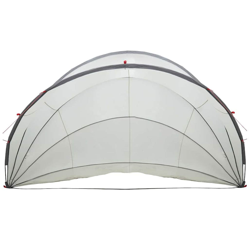 vidaXL Medence kupola Szürke és narancs 546 x 516 x 250 cm