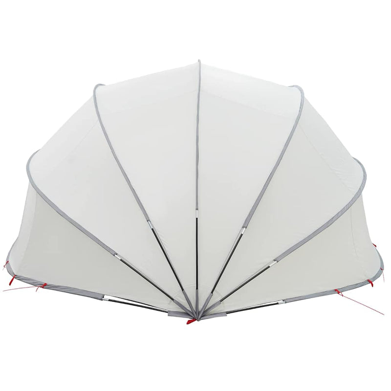 vidaXL Medence kupola Szürke és narancs 546 x 516 x 250 cm