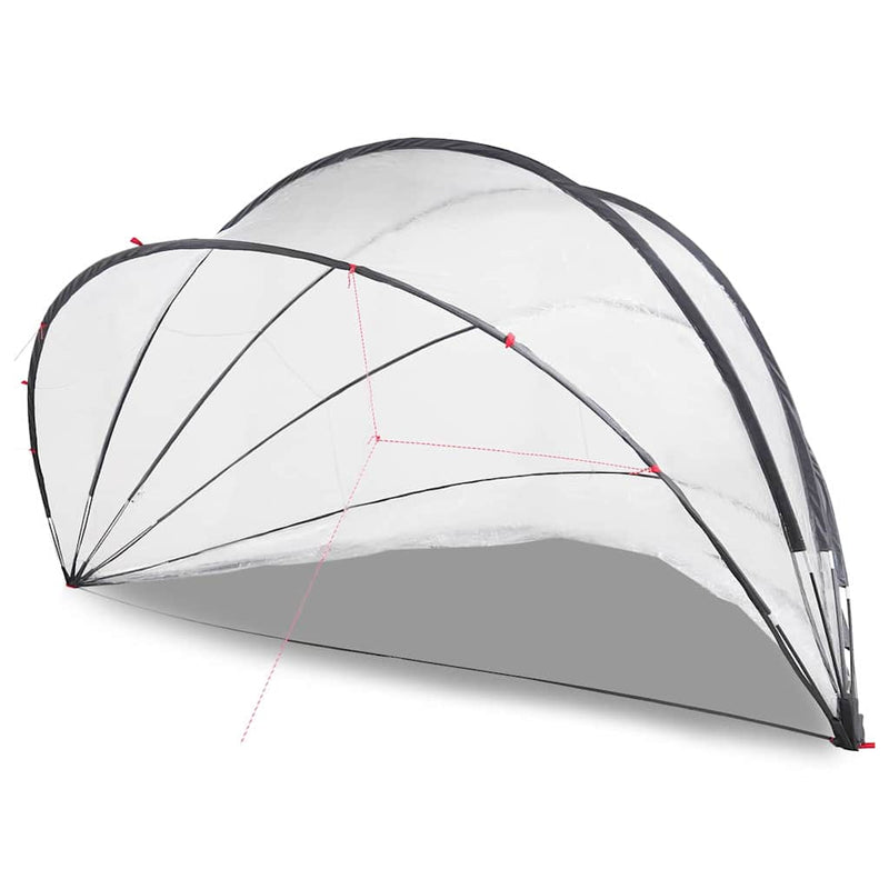 vidaXL Medence kupola Átlátszó 546 x 516 x 250 cm PVC