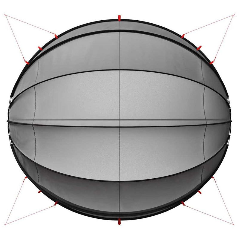 vidaXL Medence kupola Fekete 546 x 516 x 250 cm