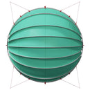 vidaXL Medence kupola Zöld 592 x 590 x 275 cm