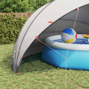 vidaXL Medence kupola Szürke és narancs 592 x 590 x 275 cm