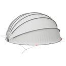 vidaXL Medence kupola Szürke és narancs 592 x 590 x 275 cm