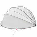 vidaXL Medence kupola Szürke és narancs 592 x 590 x 275 cm