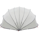 vidaXL Medence kupola Szürke és narancs 592 x 590 x 275 cm