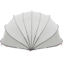 vidaXL Medence kupola Szürke és narancs 592 x 590 x 275 cm