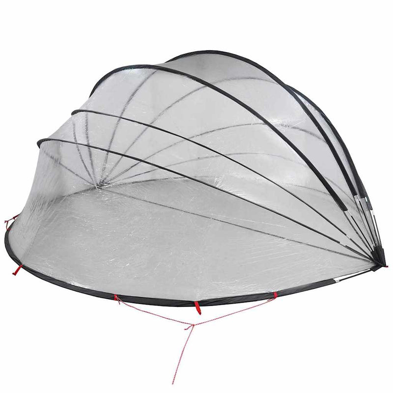 vidaXL Medence kupola Átlátszó 592 x 590 x 275 cm PVC