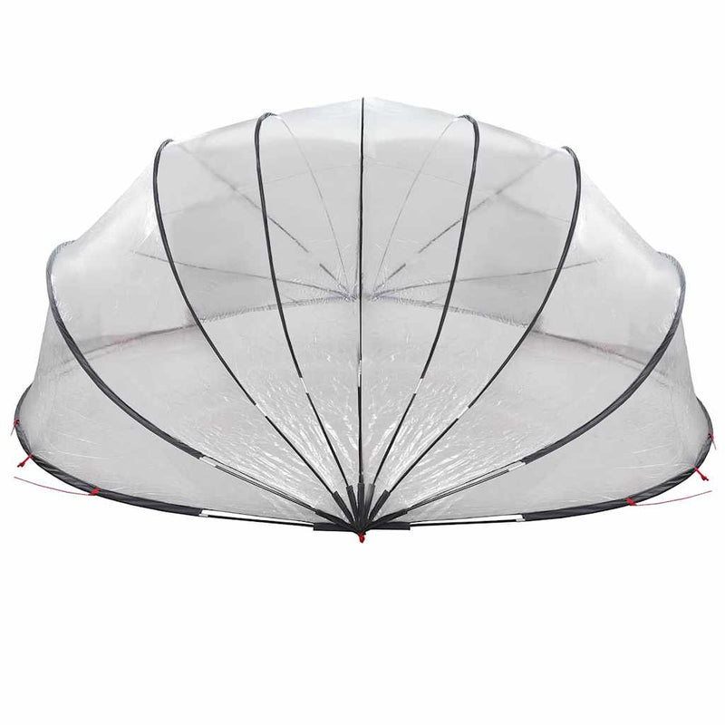 vidaXL Medence kupola Átlátszó 592 x 590 x 275 cm PVC