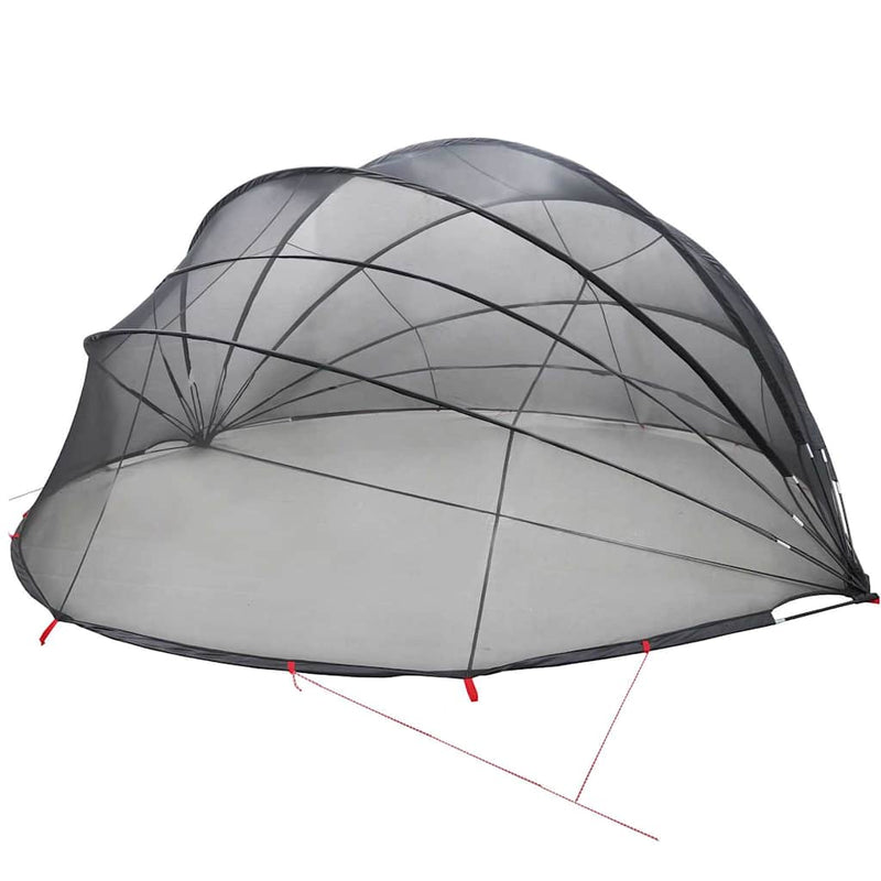 vidaXL Medence kupola Fekete 592 x 590 x 275 cm