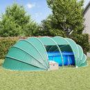 vidaXL Medencetábor Dóm 538 x 440 x 204 cm Tengeri Zöld