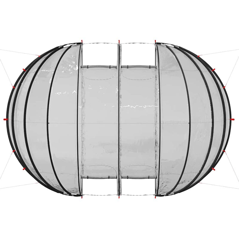 vidaXL Medencetábor Dóm Átlátszó 538 x 440 x 204 cm PVC