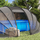 vidaXL Medencetábor Dóm 538 x 440 x 204 cm Átlátszó