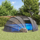 vidaXL Medencetábor Dóm 538 x 440 x 204 cm Átlátszó