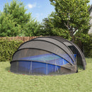 vidaXL Medencetábor Dóm 538 x 440 x 204 cm Átlátszó