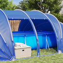 vidaXL Medencetábor Dóm 640 x 432 x 205 cm Azure kék